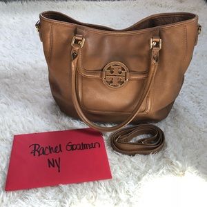 VGUC Tory Burch Amanda Hobo Handbag Royal Tan